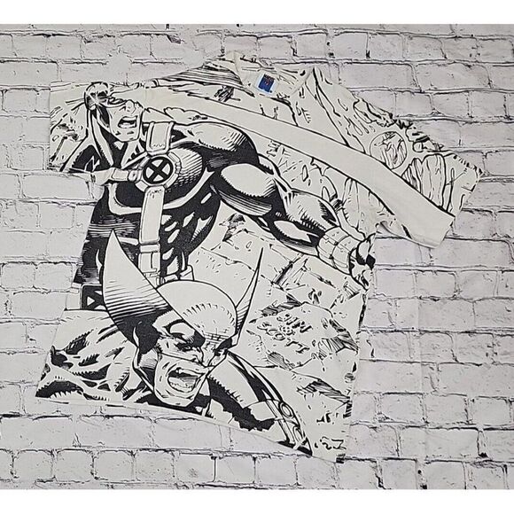 Vintage 1991 Marvel Todd McFarlane MEGA PRINT T Shirt Single Stitch Size M - Picture 1 of 9